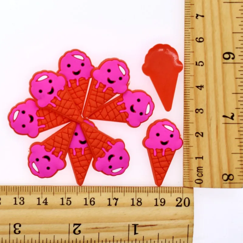 10 PCS Cute Ice Cream Cupcake Flatback Decoration Fit Bracelets/Clog/Phone Case/Hair Accessory Charms DIY Craft Gift