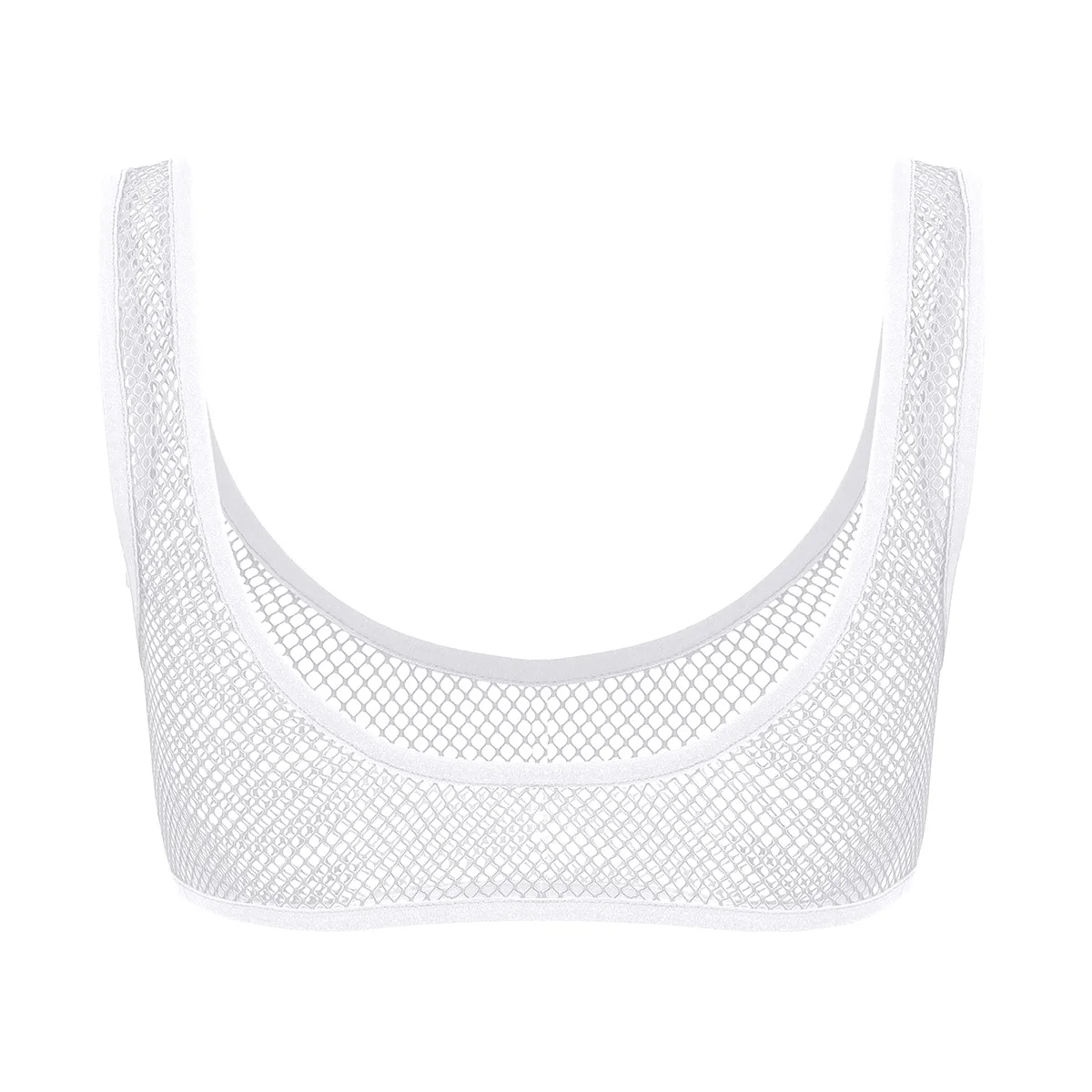 Sexy Exotic Tanks Transparent Top Womens Tops See Through Crop Top Bra Bustier Bralette Hollow Out Fishnet Top Nightwear