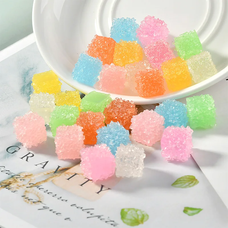 

Summer style 100pcs/lot 13mm candy color print geometry square shape resin beads diy jewelry earring/garment accessory