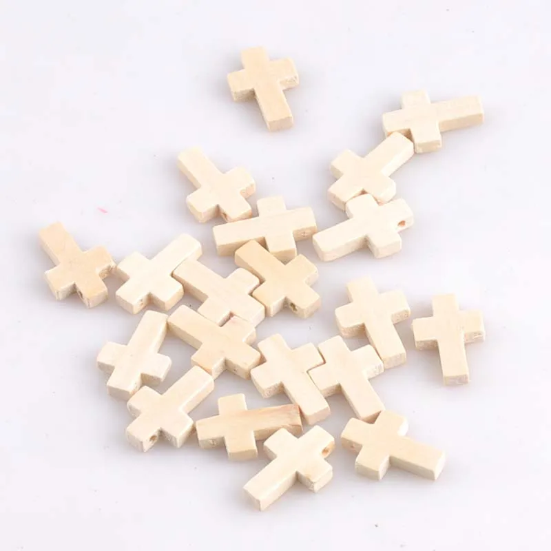 22x15mm 50pcs Natural Wooden Faceted Wooden Cross Geometric Spacer beads For Jewelry making Handmake DIY Accessory MT1446X