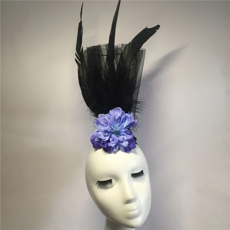 Flower Feather 8 Types Headdress Stage Performance Model Catwalk Photo Props Hair Accessories Headwear Cosplay Supplies