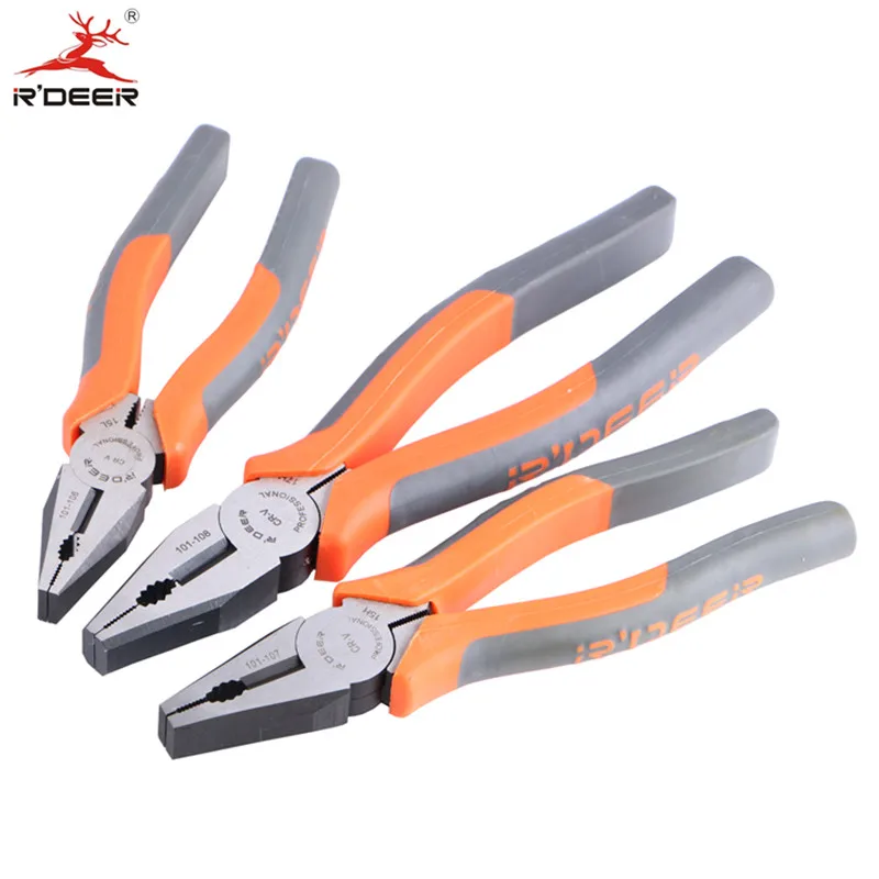 

RDEER Electric Combination Pliers 6"/7"/8"Cutting Pliers Alicate Wire Cutter Hand Tools