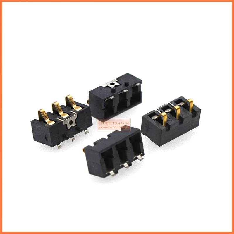 free shippping 10PCS Original 3PIN pitch 3.0 battery connector Inner Battery Clip Contact Connector replacement for all-purpose