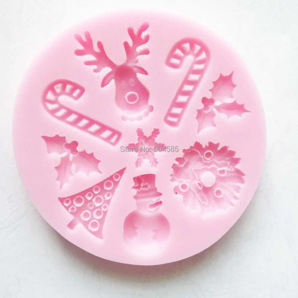 SANTAS ESSENTIALS SILICONE MOULD _ Candy,Snowflake,Chrismas Tree,Wreath,Holly and Berries