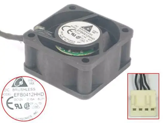

Delta Electronics EFB0412HHD 8U71 DC 12V 0.15A 40x40x20mm Server Cooling Fan