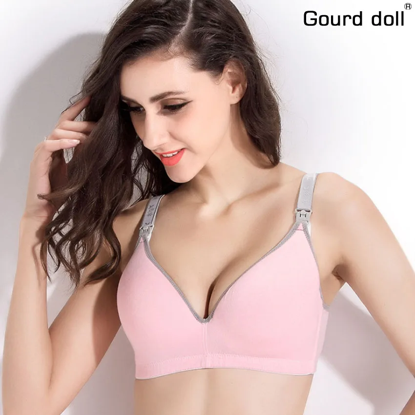 Gourd doll Breast feeding cotton Maternity Nursing Bras sleep bra for feeding pregnant women soutien gorge allaitement clothing