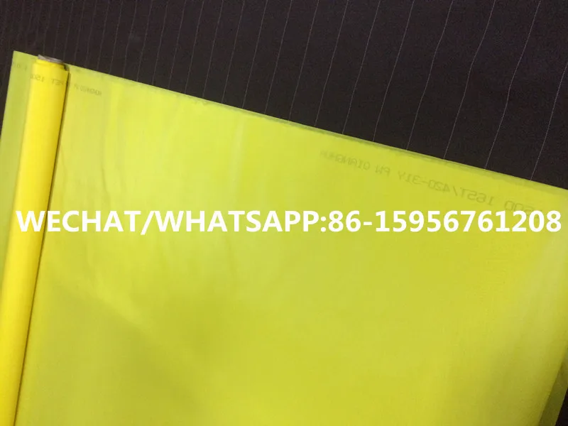 Free Shipping! Yellow Printing Mesh for Pcb Printing, Higher Quality, 43T-80um-65inch/165cm-30mts