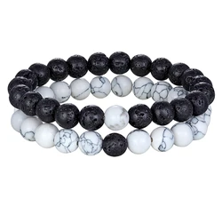 XQNI New Accessories Combination Jewelry Yin Yang Beaded Bracelets For Men Women Colorful Bracelets For Birthday Fashion Gift