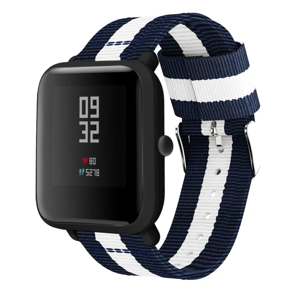 سوار ساعة Xiaomi Huami Amazfit ، حزام ساعة ذكية من النايلون لساعات Xiaomi Huami Amazfit Bip Lite/GTR 42 مللي متر/GTS ، حزام 20 مللي متر