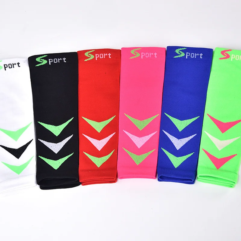 Brothock Men Sports Elastic Socks Leg Sleeves Level II Protection Calf Compression Shin Guard Leggings Basketball Soccer Socks