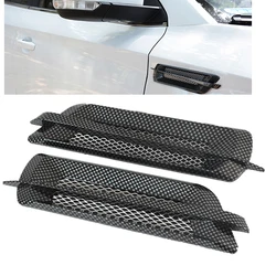 2PCS Universal ABS Car Side Air Vent Fender Cover Hole Intake Duct Flow Grille Decoration Sticker For BMW Mercedes Audi Honda