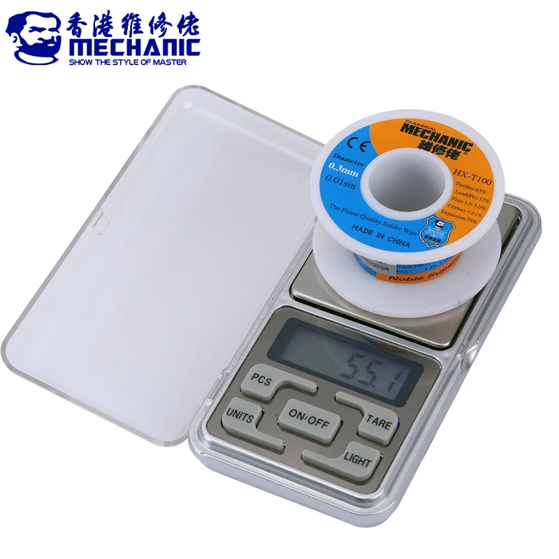MECHANIC Rosin Core Solder Wire 55g 0.3/0.4/0.5/0.6/0.8/1.0/1.2mm Low Melting Point Welding Tin Wire BGA Soldering Tools