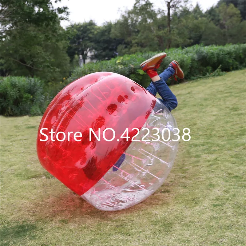 Bulle de football en PVC rouge et transparent pour adultes, pare-chocs de football, balle d'amendements, matériau PVC, 1.5m, livraison gratuite