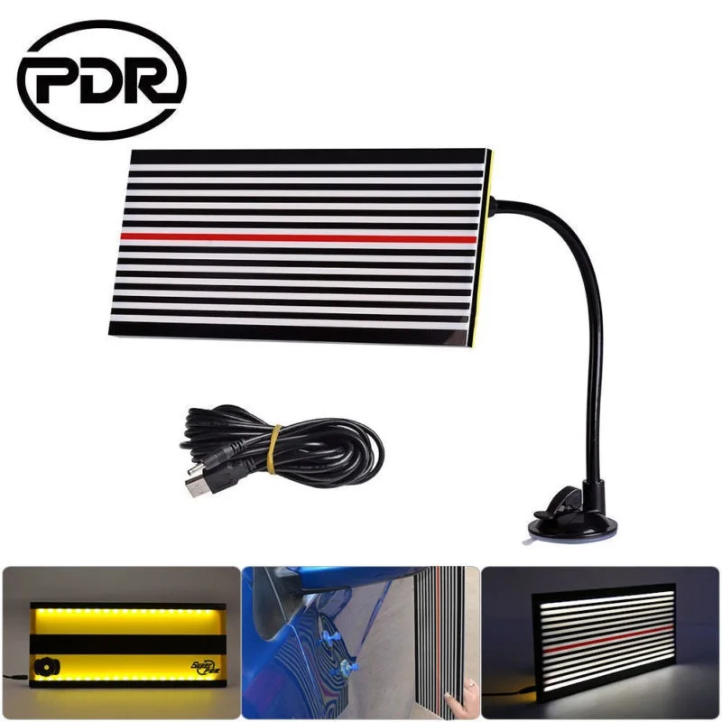 PDR Strip Line Board Paintless Dent Repair Tool Kit PDR Lamp Reflector Board Dent Detector for Car Body Dent Remove