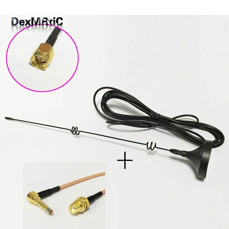 4G 3G GSM Antenna 6dbi High Gain Magnetic Base With 3meters Cable SMA male +SMA Female Connector to MS156 Male RG316 Cable 15CM