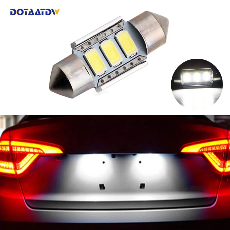 1x CANbus LED 36mm C5W Lamp Bulb Registration Number Plate License Light For AUDI A4 A2 A3 8L 8P B5 B6 A6 4B A8 D2 TT Q7 4F