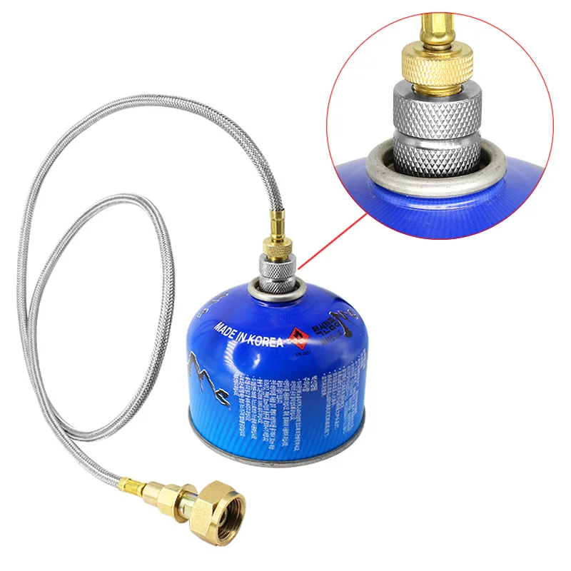 Adaptateur de recharge de gaz, réchaud à Butane de Camping en plein air, cartouche buse de gaz Type bouteille cartouche Type vis, connecteur de soupape