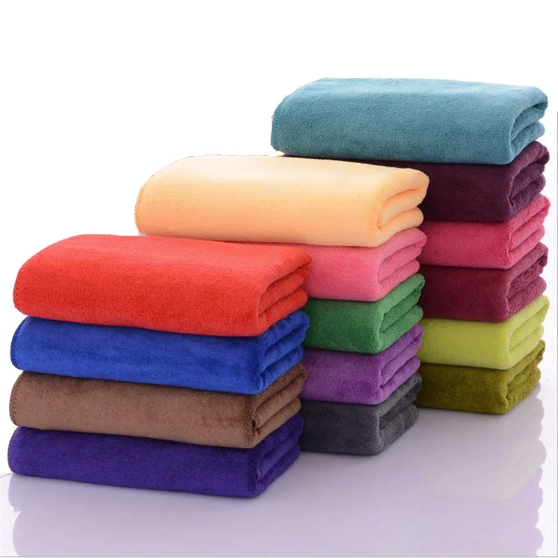 

70*140cm Microfiber Fabric Beach Towels For Adults Thick Swimming Towel Absorbent Bath Towels Bathroom Toallas Playa Hot Sale