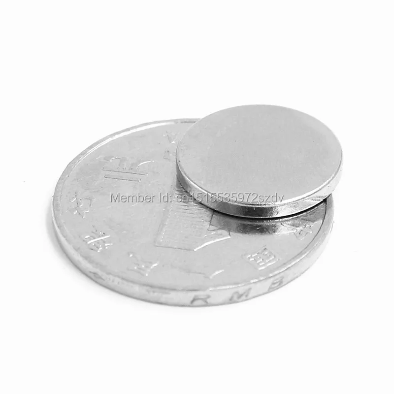 

50pcs Strong Round Dia 15mm x 2mm N35 Rare Earth Neodymium Magnet Art Craft Fridge 15x2mm