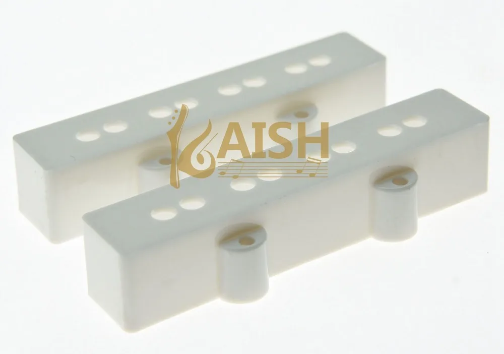 KAISH Set of 2 White Jazz J Bass 4 String Pickup Covers Neck and Bridge Cover