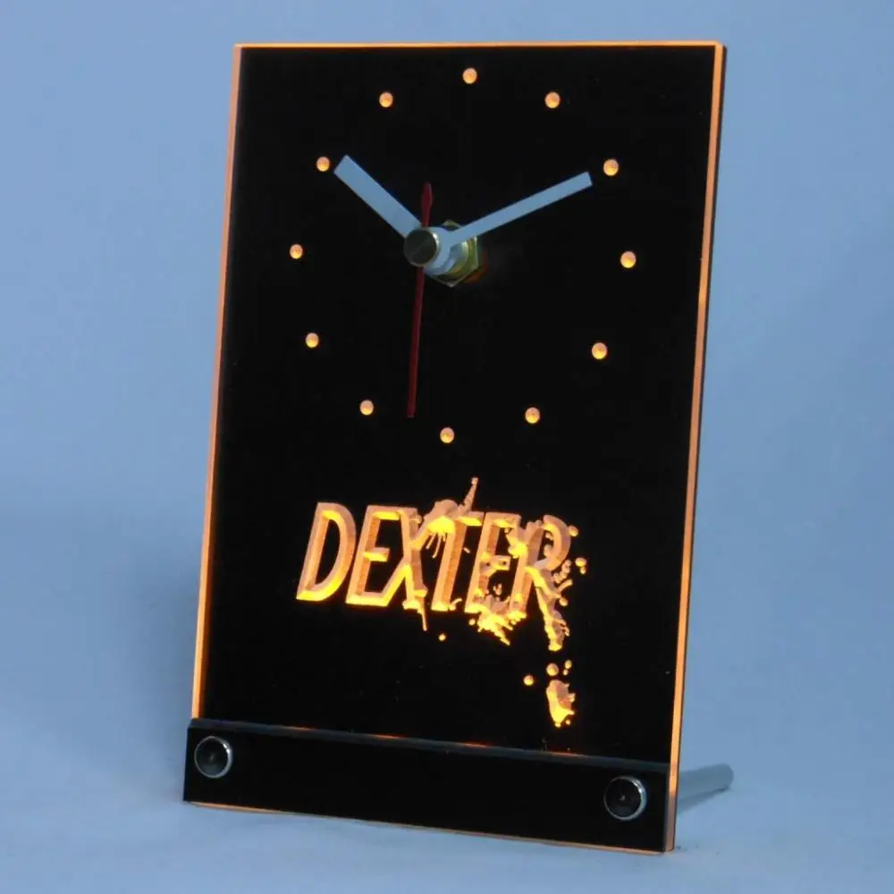 tnc0228 Dexter Morgan Table Desk 3D LED Clock