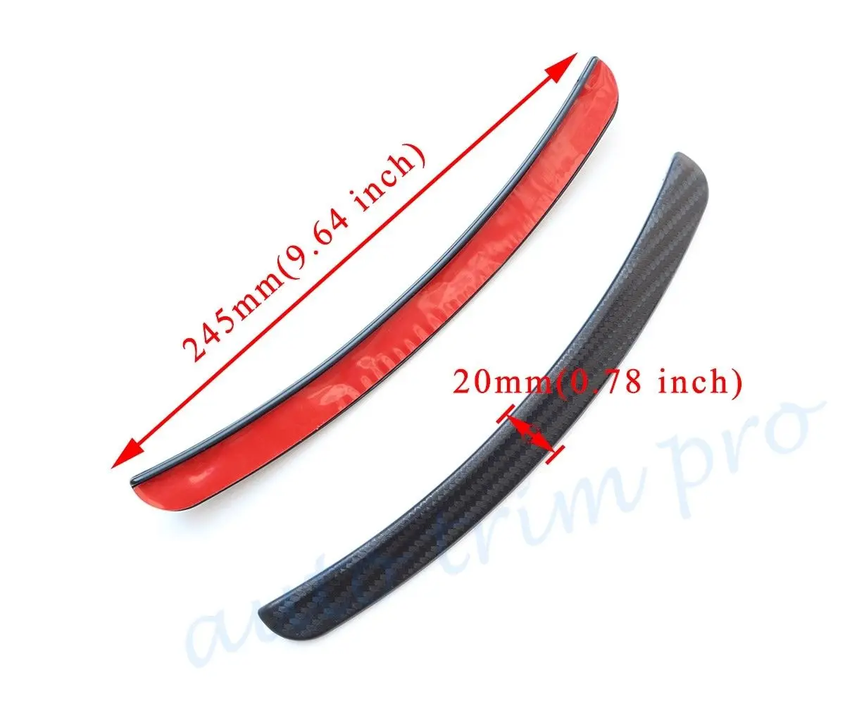 2X Car Wheel Guard Edge Trim Anti-rub Fender Flare Wheel Eyebrow Protector Strip Simulation Carbon Fiber