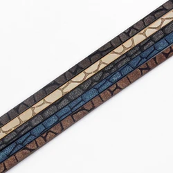 1 Meter Multi-color Flat PU Leather Stone Plaque Shaped Cord For Bracelet Making Rope Fashion Jewelry Findings 5*2mm