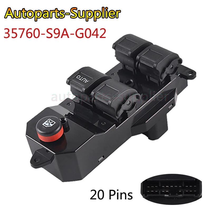 RHD Auto Power Master Window Switch for Honda Civic 35760-S9A-G042 Car Electric Power Window Switch Right Hand Drive