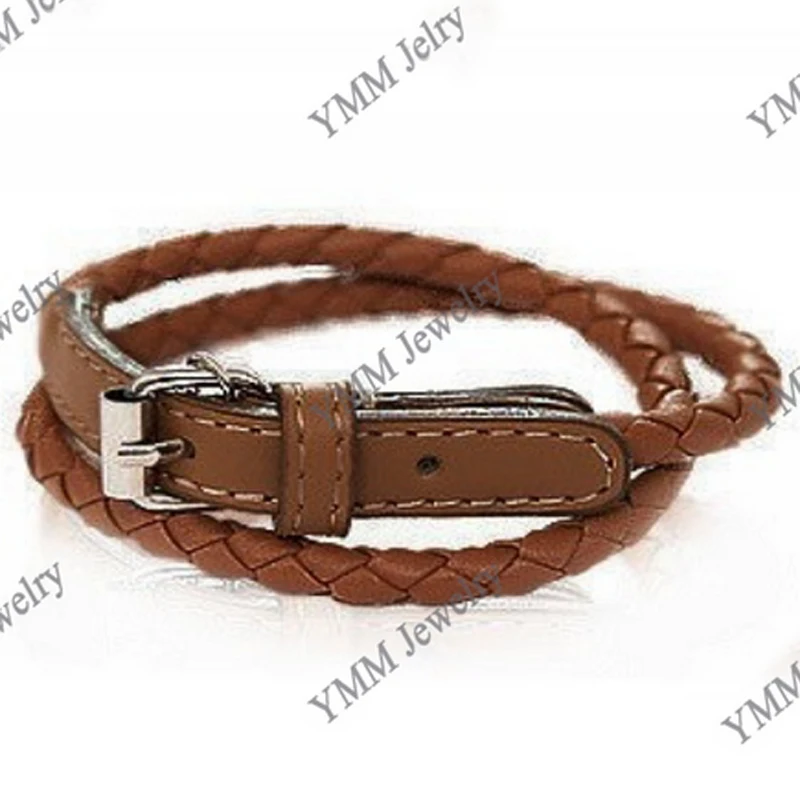 Wholesale 24pcs/lot leather buckle bracelet, fashion promotional bracelet