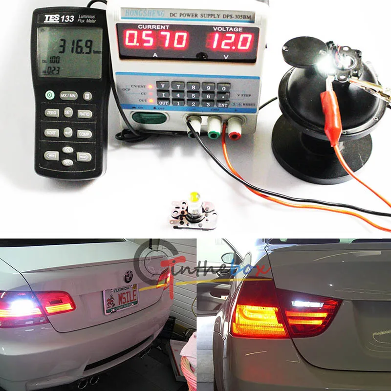 High Power PH16W PW16W 6000K Xenon White LED Bulbs For 2011-2013 BMW E92/E93 2010-up Audi A7 S7 RS7 Backup Reverse Light