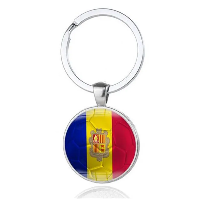 10 x New 2018  Football Car Keychain Keyring For Denmark Finland Iceland Albania Andorra Austria Estonia Poland Flag