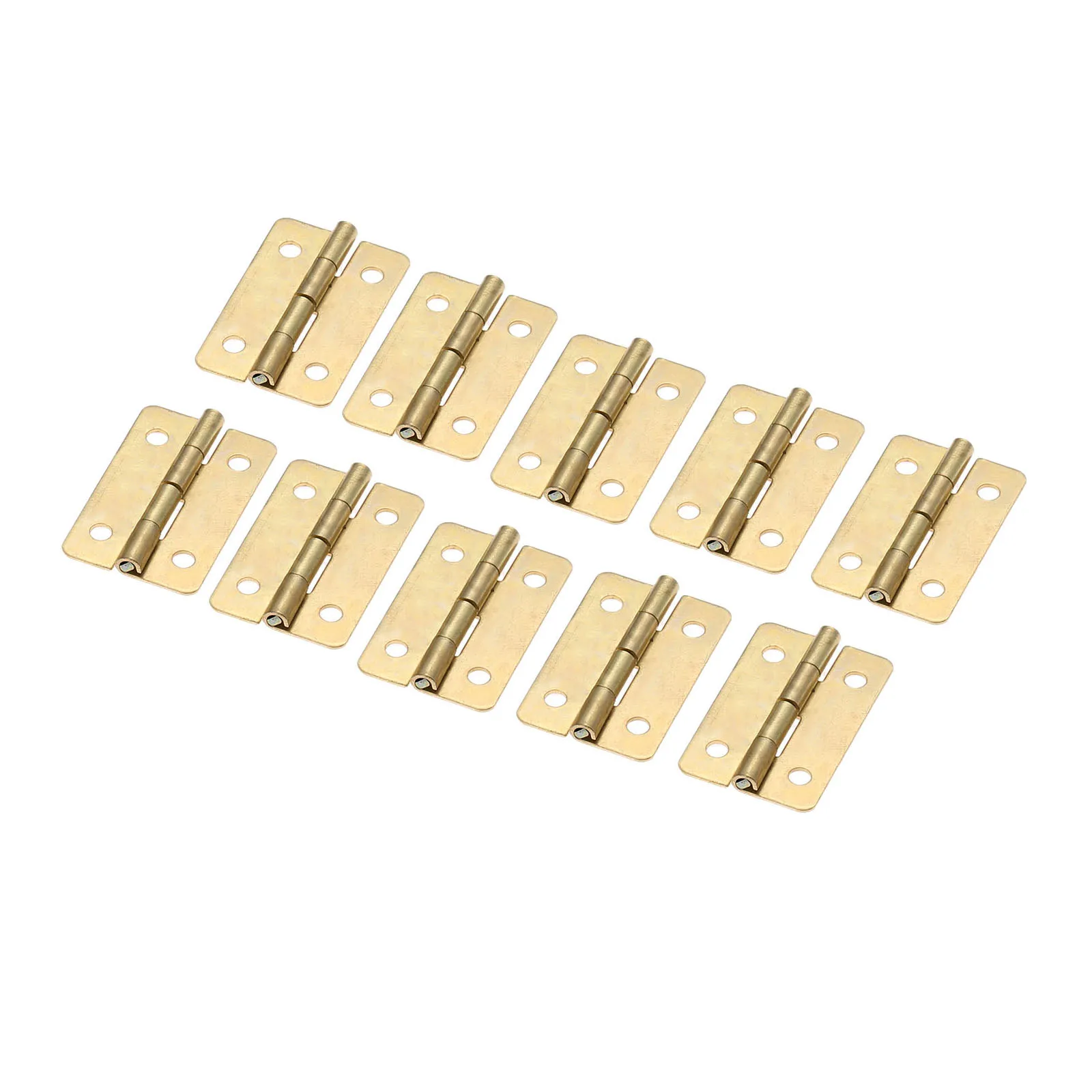 10Pcs 30x21mm Mini Cabinet Door Hinges Furniture Fittings Jewelry Boxes Small Decorative Cupboard Hinge for Furniture with Screw