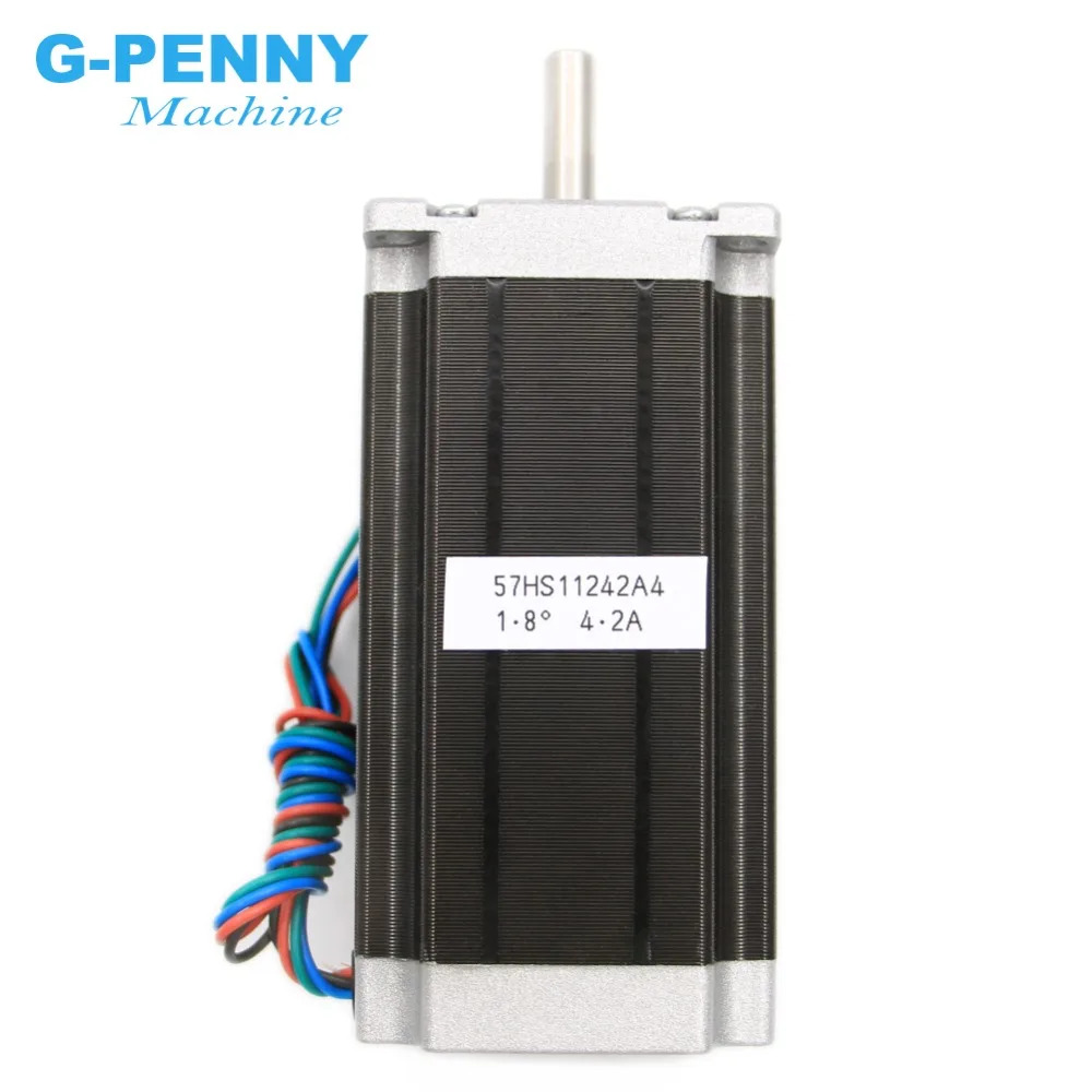 New arrival Nema23 stepper motor 57x112mm 4.2A 3.2Nm D=8mm CNC stepping motor single shaft 457Oz-in For CNC machine, 3D printer