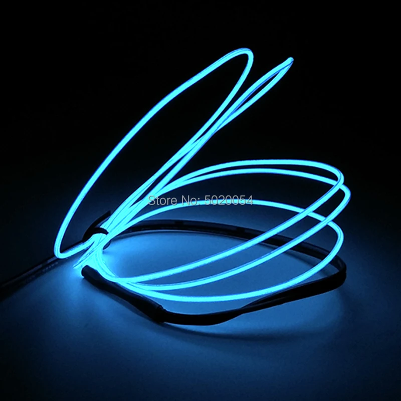 Stage Costume DIY 4M Flexible Glow EL Wire Rope Tube Cable Waterproof Light Neon Cable With DC3V Controller