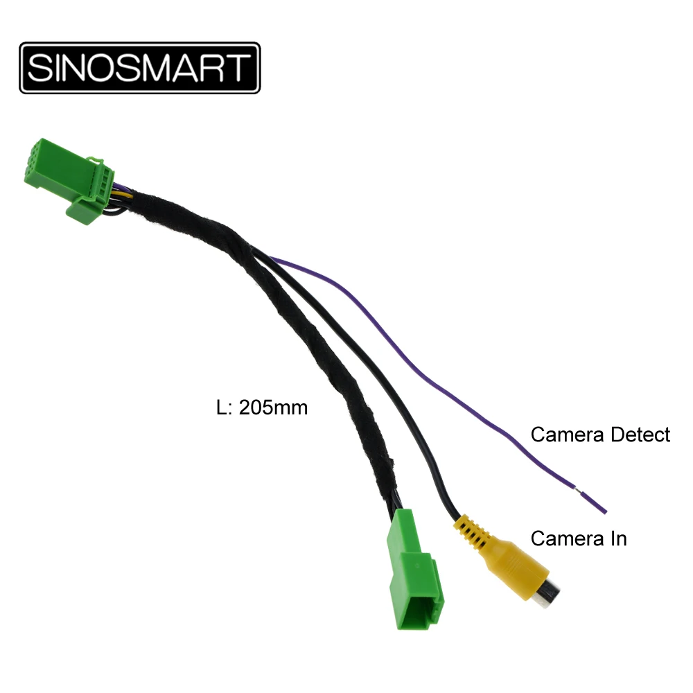 SINOSMART 5PIN Dual-Head Video Input Cable with 6V Output for Suzuki S-Cross Vitara OEM Screen | Reverse Camera CVBS Adapter C5