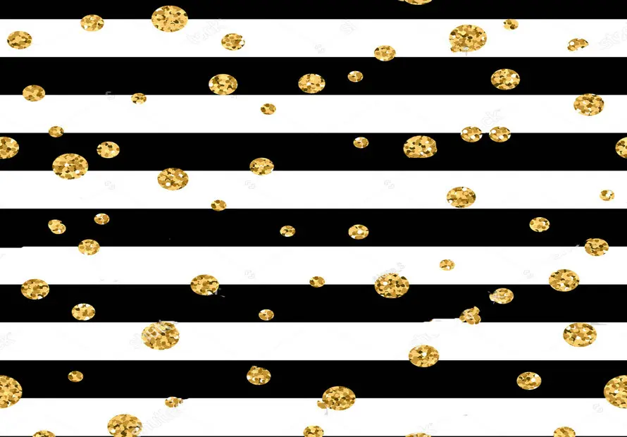 

stripe wedding Gold polka dot Black white stripes backdrop Vinyl cloth High quality Computer print christmas background