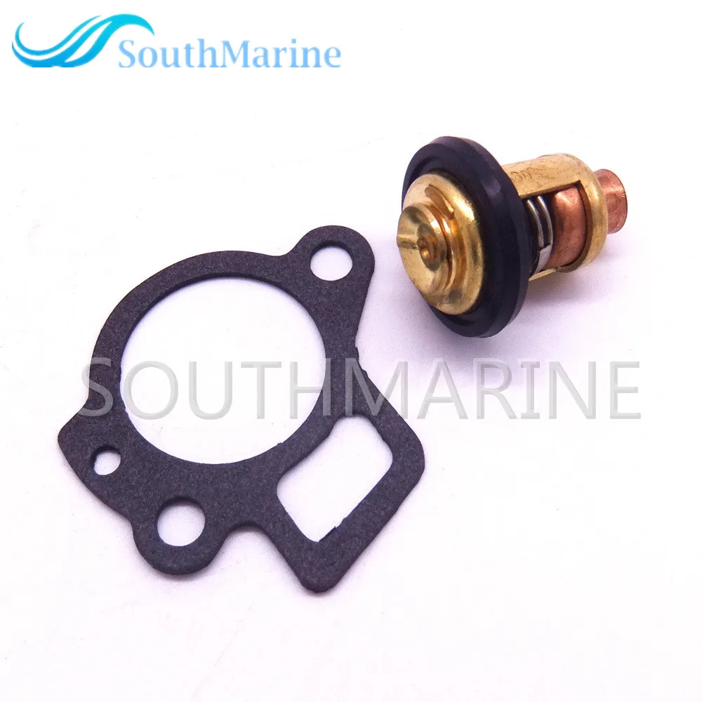 

Boat Engine Thermostat 825212 825212001 855676003 855676A1 and Gasket 824853 for Mercury 8HP - 40HP 4-Stroke Outboard Motor