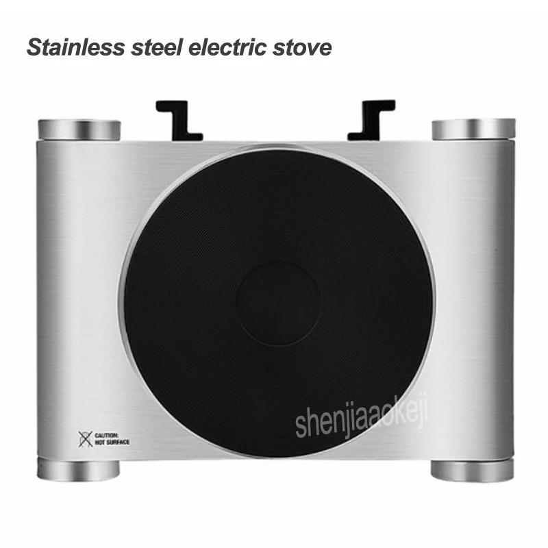 

220v 1pc Stainless steel household stove Cast iron Electric furnace nonradiative Mute Ceramic stove Tea stove 8 gear Knob adjust