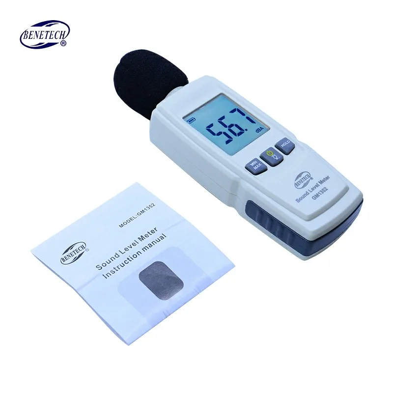 Fonometro digitale tester di rumore dB decibel meter in decibel rumore rilevatore Audio microfono automatico GM1352 30-130dB