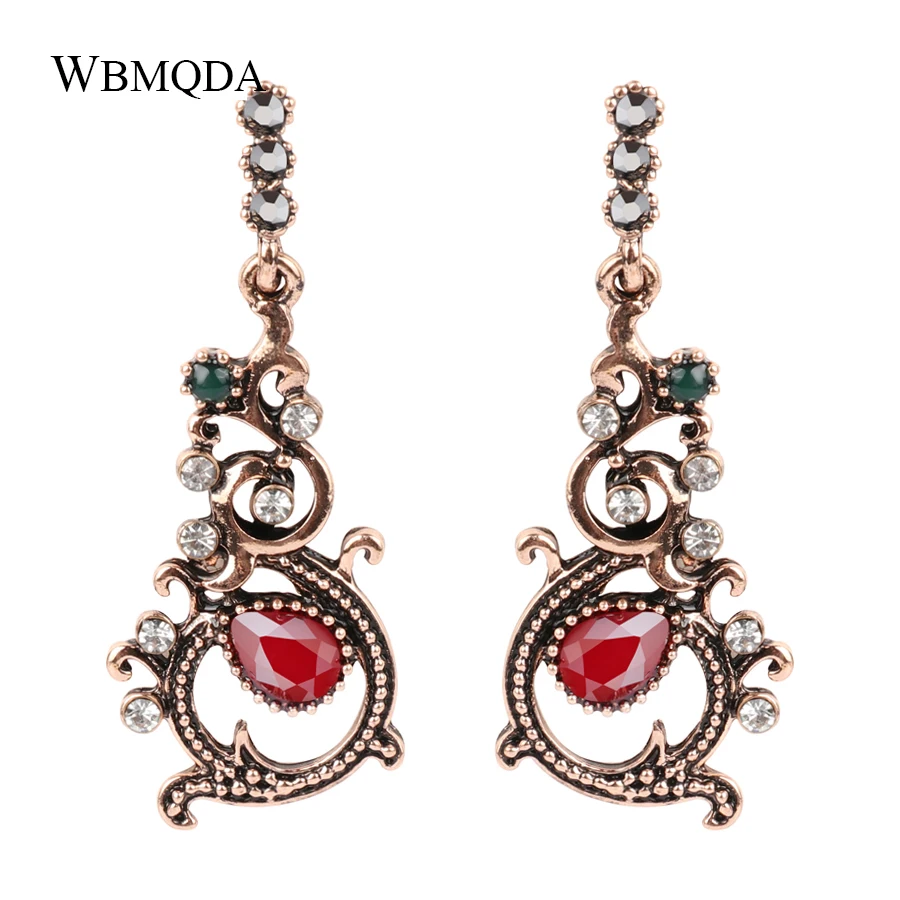 Fashion Bohemian Jewelry Indian Gold Wedding Earrings Vintage Crystal Long Statement Earrings For Women Trending Products 2018