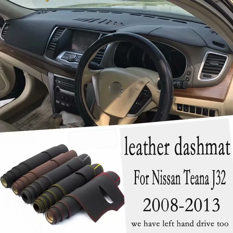 

For Nissan Teana J32 2008 2009 2010 2011 2012 2013 Leather Dashmat Dashboard Cover Pad Dash Mat Carpet Custom Car-Styling RHD
