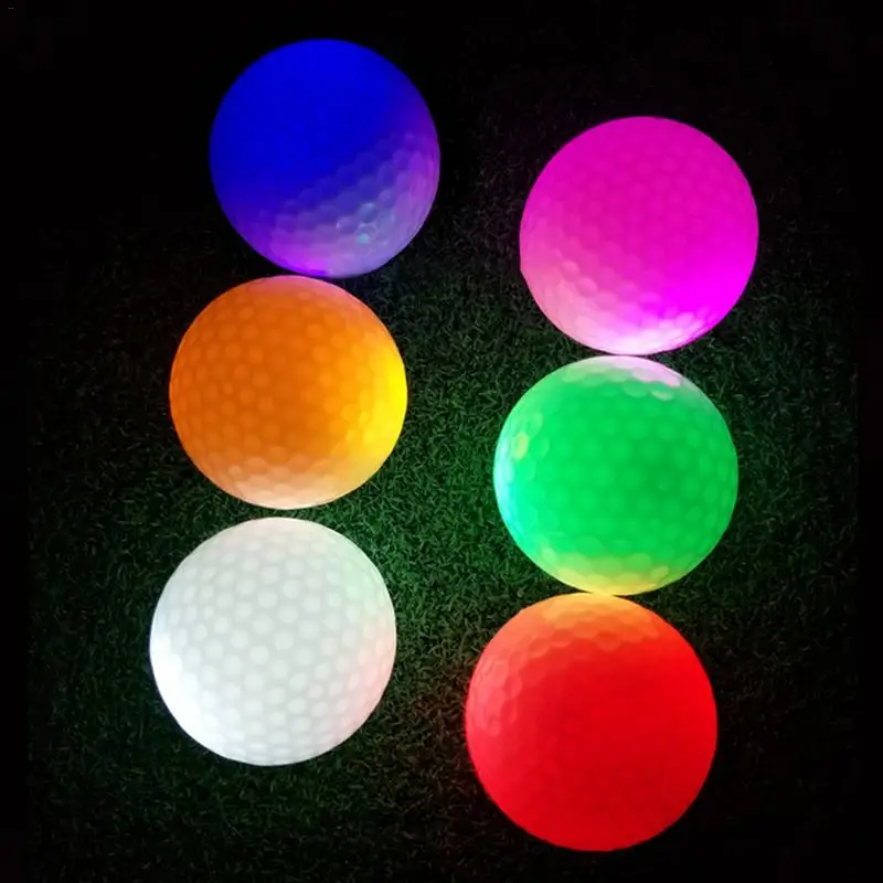 Night Training LED Lighting Golf Ball Reusable Glow In Dark Electronic Golf Practice Balls