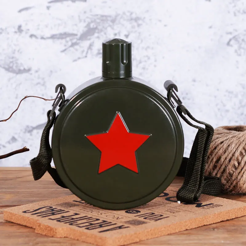 560/800ml Stainless Steel 304 Hip Flask Camouflage Military Kettle Sports Outdoor Army Flagon Camping Bicycle My Water Bottle