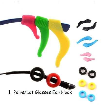 1Pairs/lot Anti Slip Silicone Glasses Ear Hooks For Kids And Adults Round Grips Eyeglasses Sports Temple Tips Soft Ear Hook