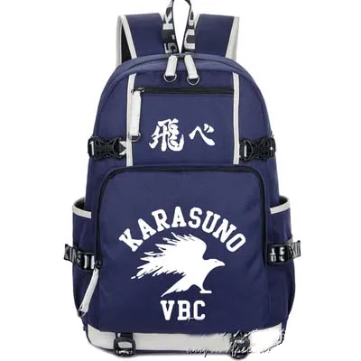 Imagem -02 - Anime Luminous Canvas Schoolbag Karasuno Cosplay Mochila Japão Coreano Bolsas de Viagem