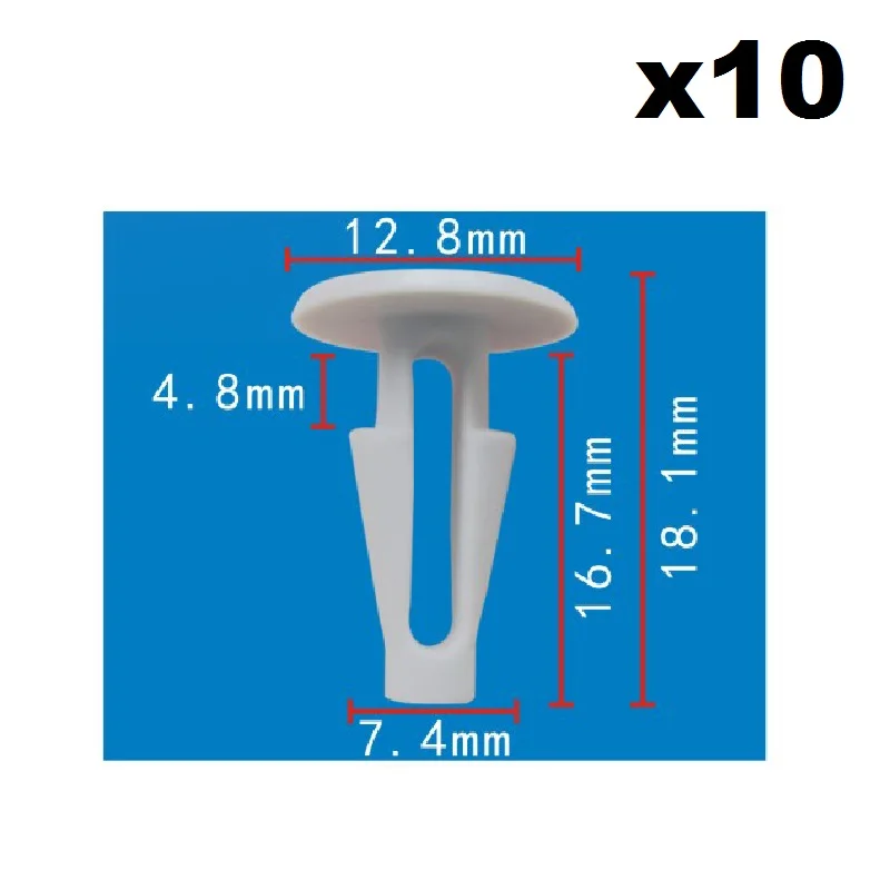 10pcs For Honda Hood seal strip plastic nail / Nylon Rivet Fastener Fender Retainer Push Clip