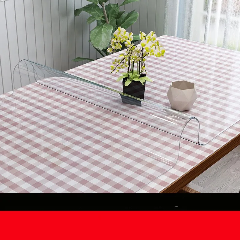 2018 Glossy Transparent PVC Table Cloths Home Dining Room Decor 1.5mm/2mm/3mm thick Waterproof Oilcloth Table Placemat Pads