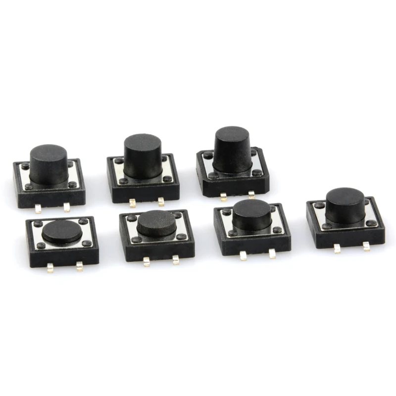 50pcs  SMT SMD 12*12*4.3/5/6/7/8/9/10/12MM Touch Button Micro Switch 12x12