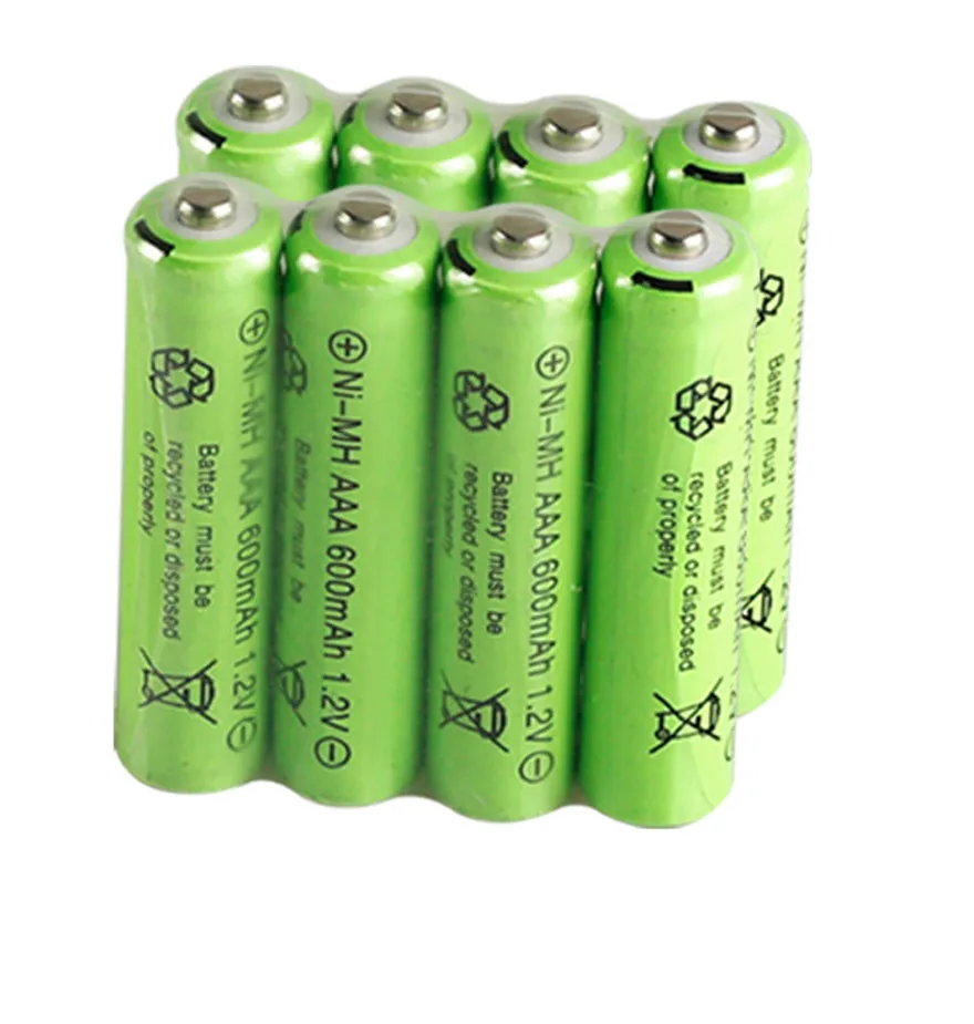 10PCS 1.2v 600mAh AAA remote control toy rechargeable NI-MH rechargeable battery