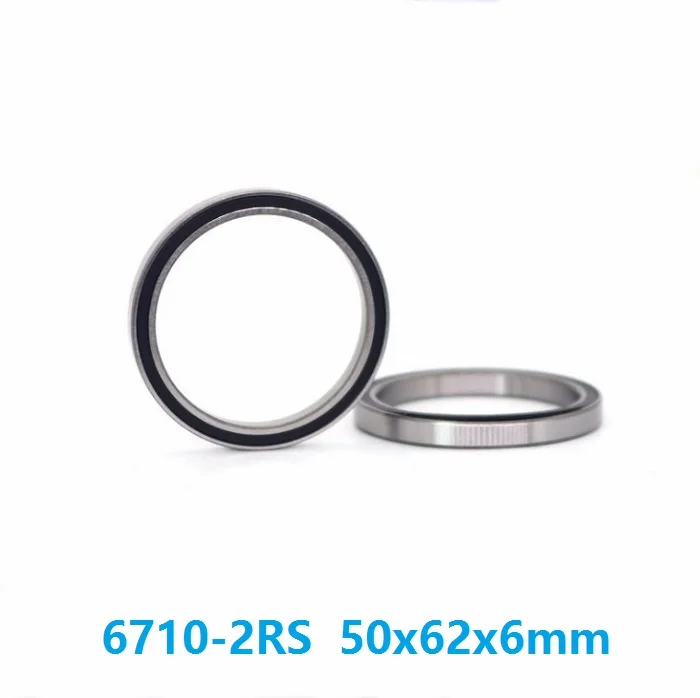 

4pcs/lot 6710-2RS 6710RS bearing 50*62*6mm Deep Groove Ball Bearing 50x62x6 mm 6710 2RS RS